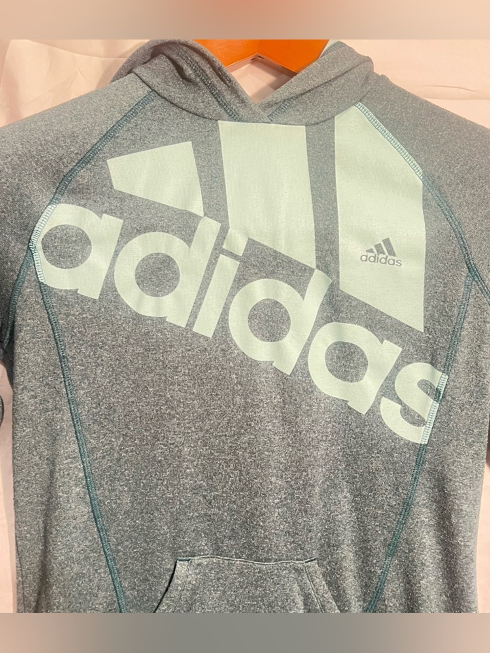 Adidas Women’s Ultimate Hoodie Size Small Turquoise/ Teal Logo Soft Athletic